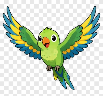 Flying Parrot PNG