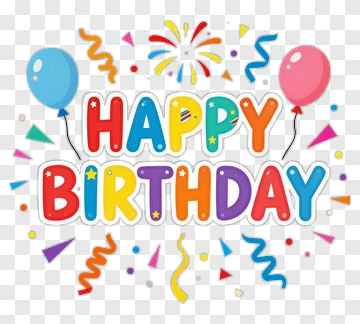 Happy Birthday Celebration Design PNG