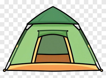 Green Camping Tent PNG