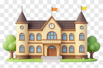 School Castle Building PNG