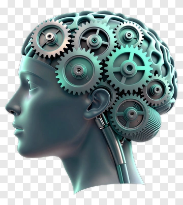 Mechanical Brain With Gears PNG