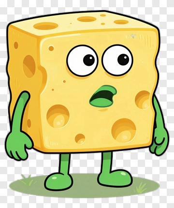 Animated Cheese Character PNG