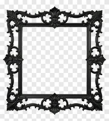 Ornate Black Frame PNG