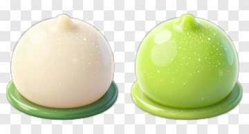 Green And Cream Mousse Desserts PNG
