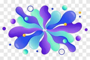 Abstract Splash Of Purple And Blue PNG