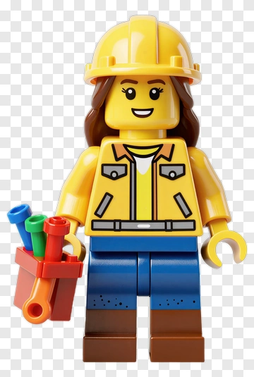 LEGO Construction Worker With Tools PNG