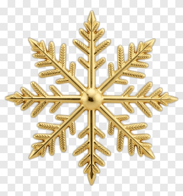 Golden Snowflake Ornament PNG