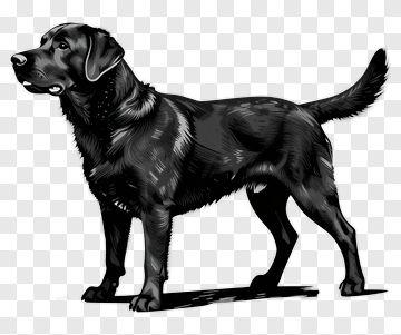 Black Dog Illustration PNG
