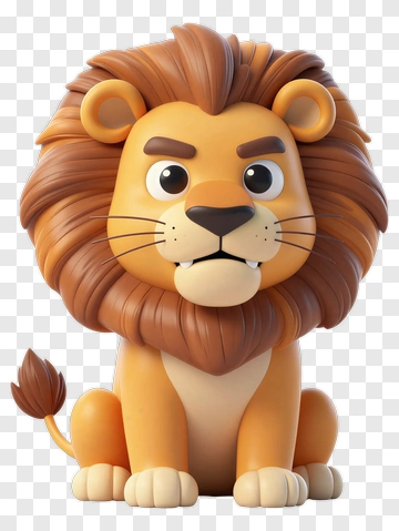Cute Cartoon Lion PNG