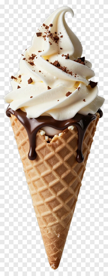 Delicious Soft Serve Ice Cream PNG