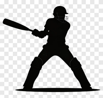 Cricket Player Ready To Bat PNG