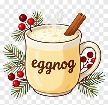Cozy Eggnog With Cinnamon And Pine PNG