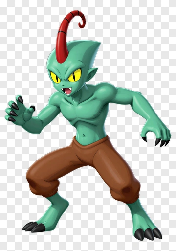 Green Monster With Red Horn PNG