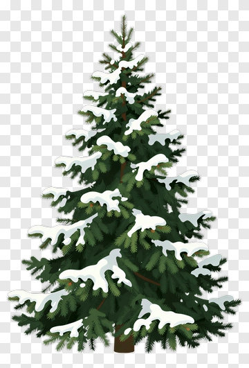 Snowy Christmas Tree PNG