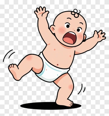Crying Baby In Diaper PNG