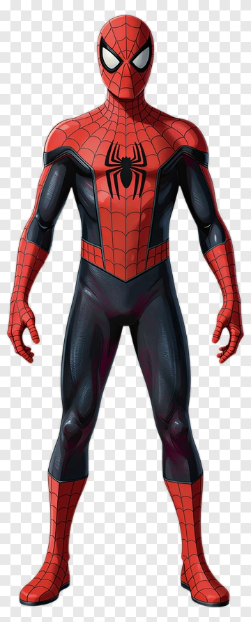 Spider-Man In Red And Black Suit PNG