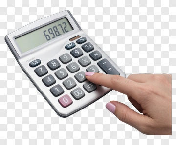 Hand Pressing Calculator Button PNG