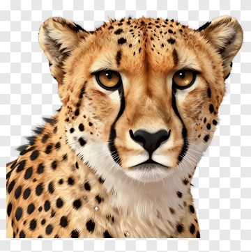 Cheetah Portrait PNG