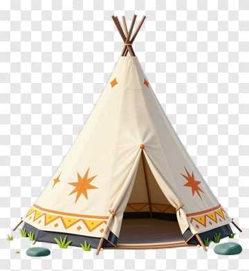Childhood Tepee With Star Patterns PNG