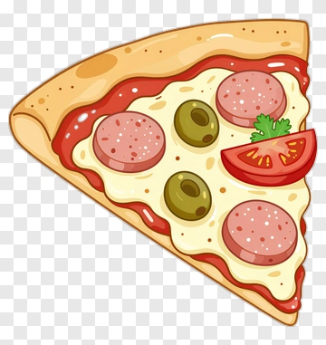 Pizza Slice With Sausage And Olive PNG
