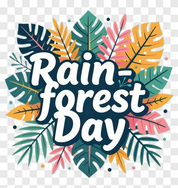 Rain-forest Day Tropical Leaves Design PNG