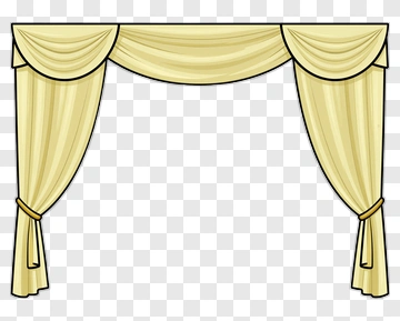 Yellow Cartoon Curtain PNG