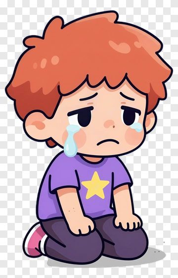 Crying Child With Star Shirt PNG