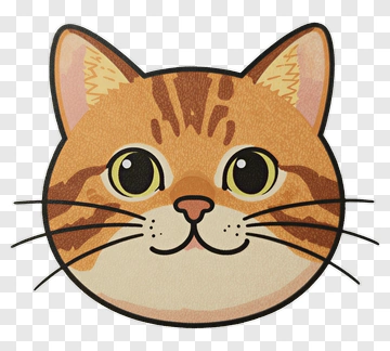 Cute Cartoon Cat Face PNG