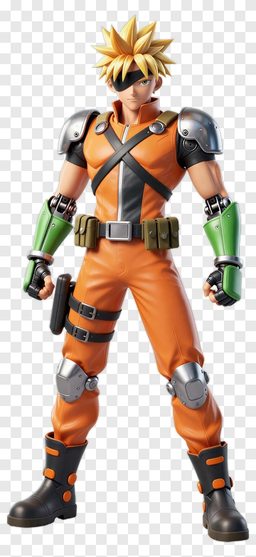 Anime Character With Spiky Hair And Eye Patch PNG