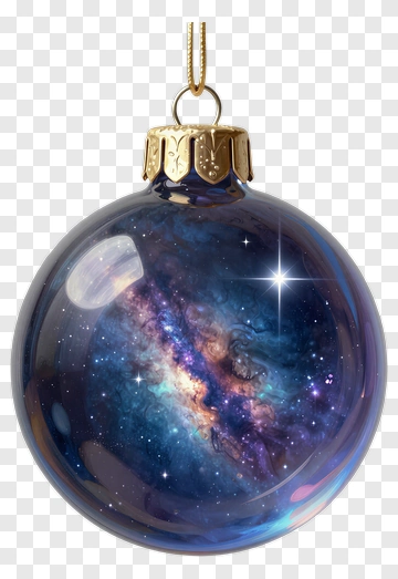 Galaxy Christmas Ornament PNG