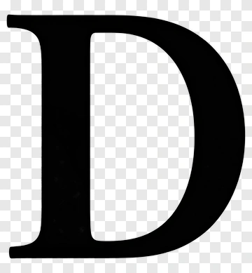 Bold Letter D PNG