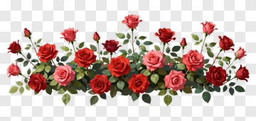 Roses In A Row PNG