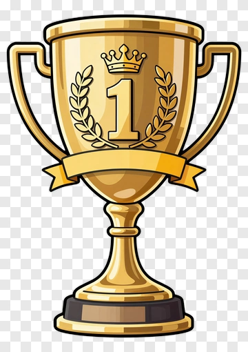 Golden Champion Trophy Award PNG