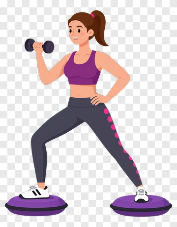 Woman Doing Weightlifting Exercise PNG