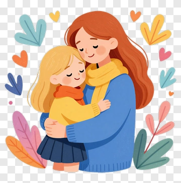Mother Hugging Child PNG
