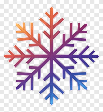 Rainbow Snowflake PNG
