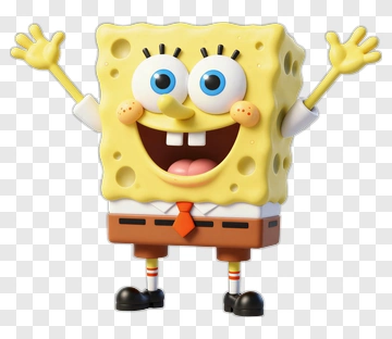 SpongeBob SquarePants Waving Happily PNG