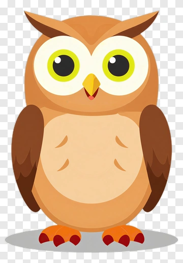 Cute Cartoon Owl PNG
