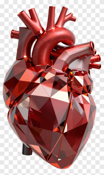 Gemstone Heart Anatomy PNG