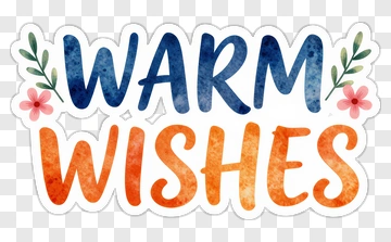 Warm Wishes Greeting PNG