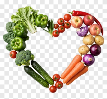 Heart Shape Made Of Fresh Produce PNG