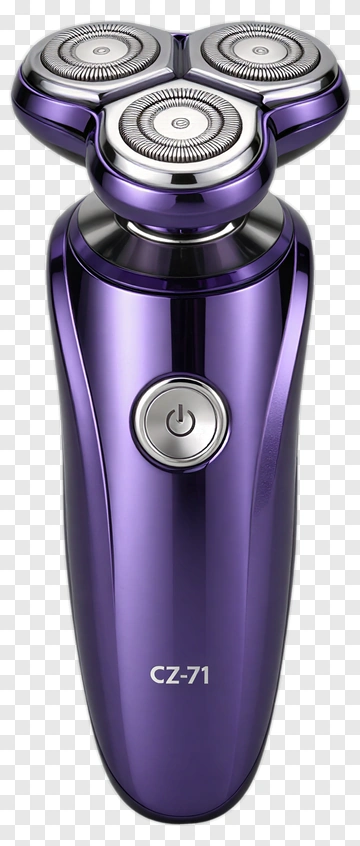 Electric Razor With Three-Blade Head PNG