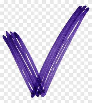 Purple Hand Drawn Checkmark PNG