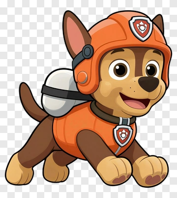 Chase From PAW Patrol In Orange Gear PNG