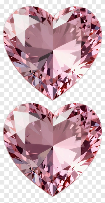 Heart-Shaped Pink Diamond Gemstones PNG