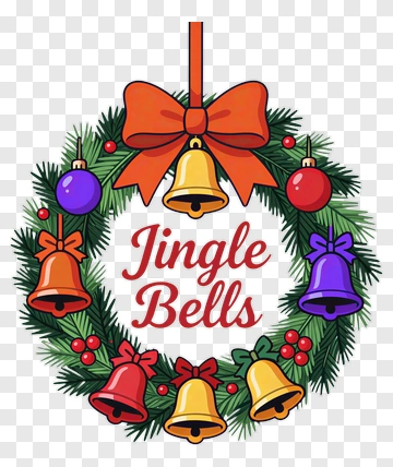 Jingle Bells Wreath PNG