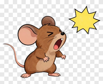 Cartoon Mouse With Star PNG