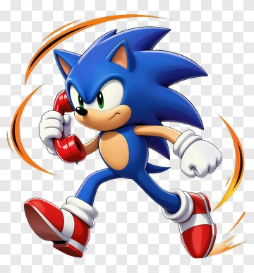 Sonic Running With Telephone PNG