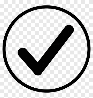 Black Checkmark In Circle PNG
