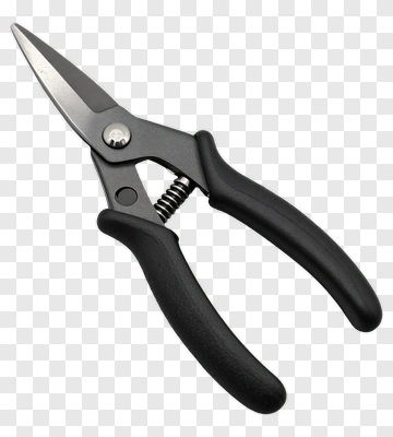 Garden Shears With Black Handles PNG